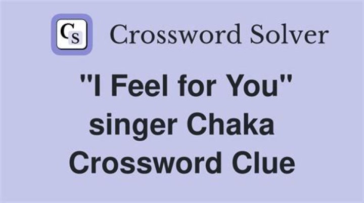 I Feel for You singer Chaka ___