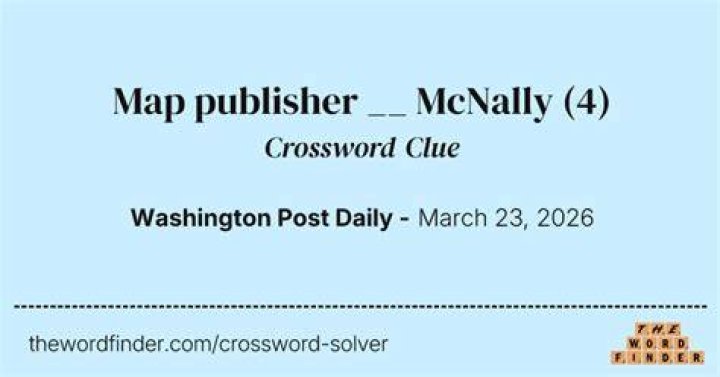 Map publisher ___ McNally