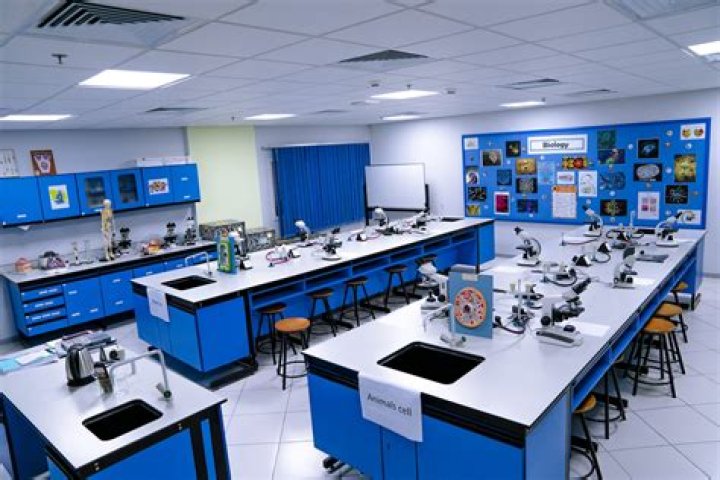 Room where biology students might use microscopes