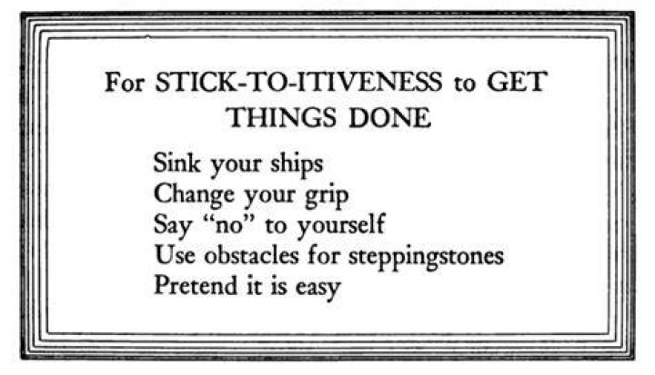 Stick-to-itiveness