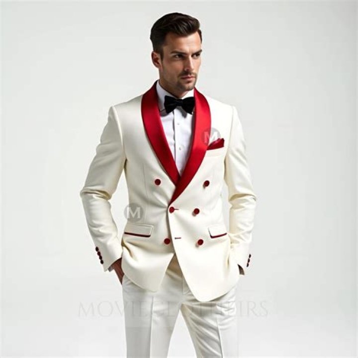 Wearer of a large red-and-white suit