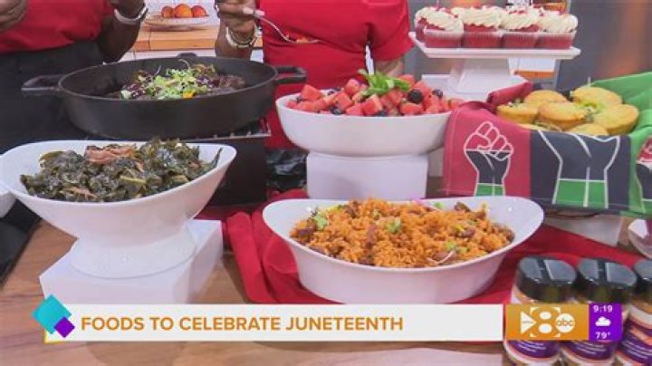 What do red foods symbolize on Juneteenth?