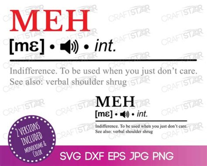 What does MEH mean in texting?