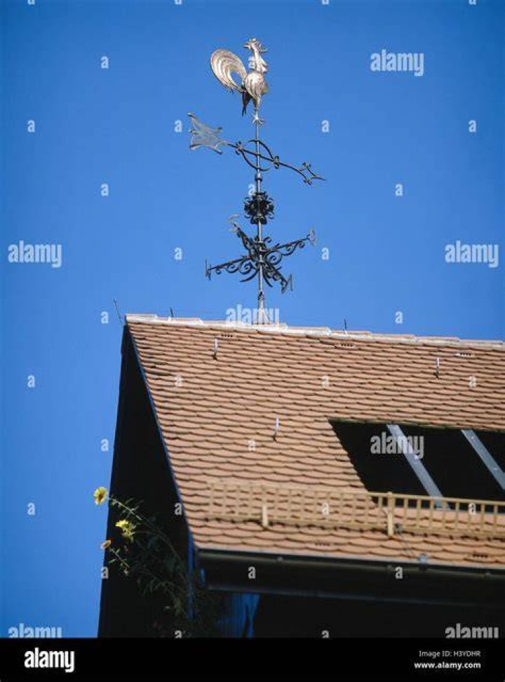 Wind direction device on a roof